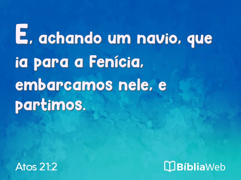Atos 21:2 em imagem para compartilhar