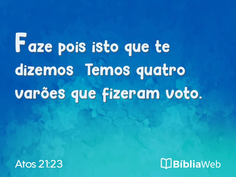 Atos 21:23 em imagem para compartilhar