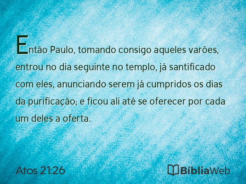 Atos 21:26 em imagem para compartilhar
