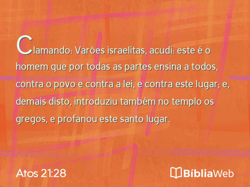 Atos 21:28 em imagem para compartilhar