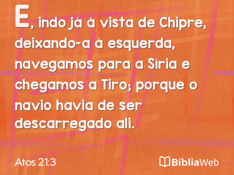 Atos 21:3 em imagem para compartilhar
