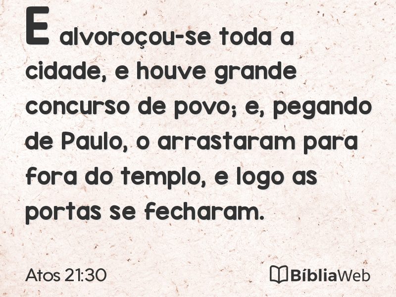 Atos 21:30 em imagem para compartilhar