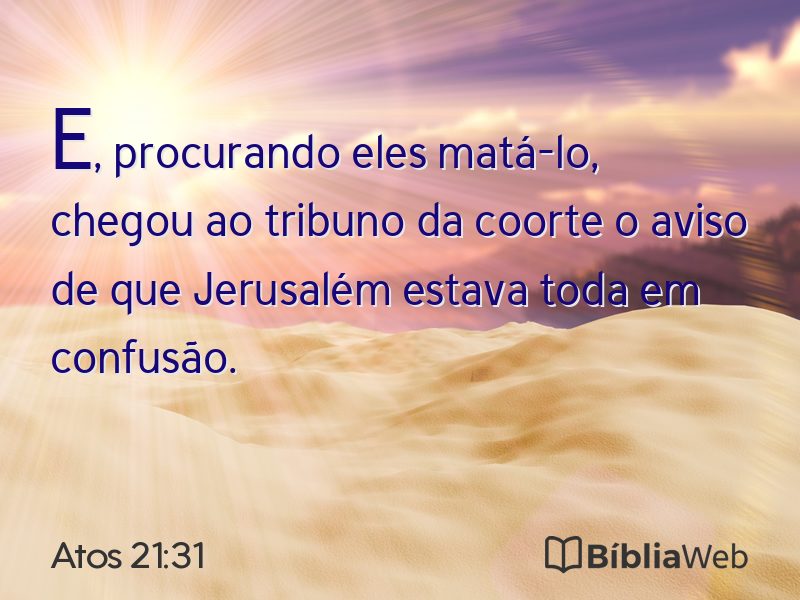 Atos 21:31 em imagem para compartilhar
