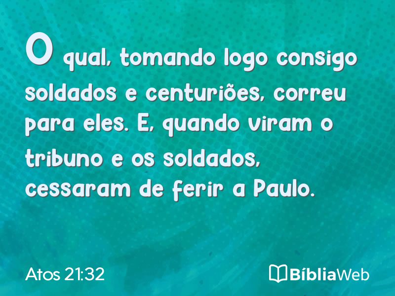 Atos 21:32 em imagem para compartilhar