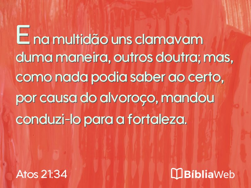 Atos 21:34 em imagem para compartilhar