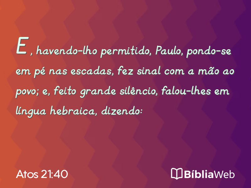 Atos 21:40 em imagem para compartilhar