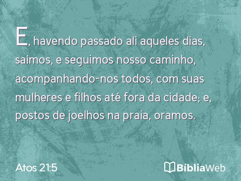 Atos 21:5 em imagem para compartilhar