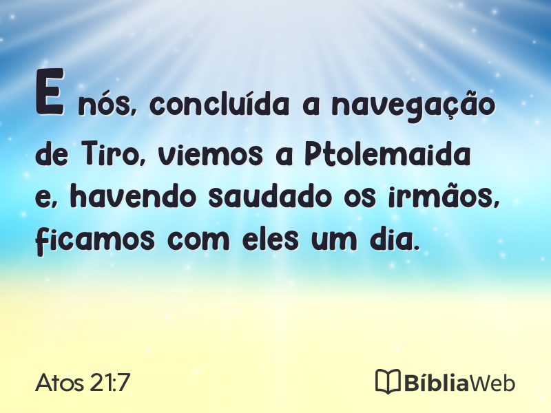 Atos 21:7 em imagem para compartilhar
