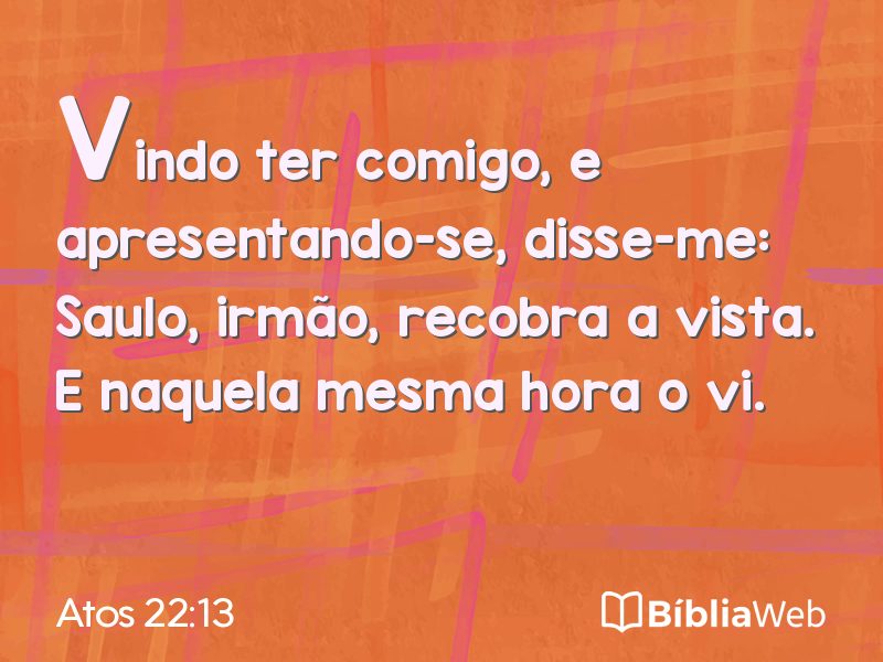 Atos 22:13 em imagem para compartilhar