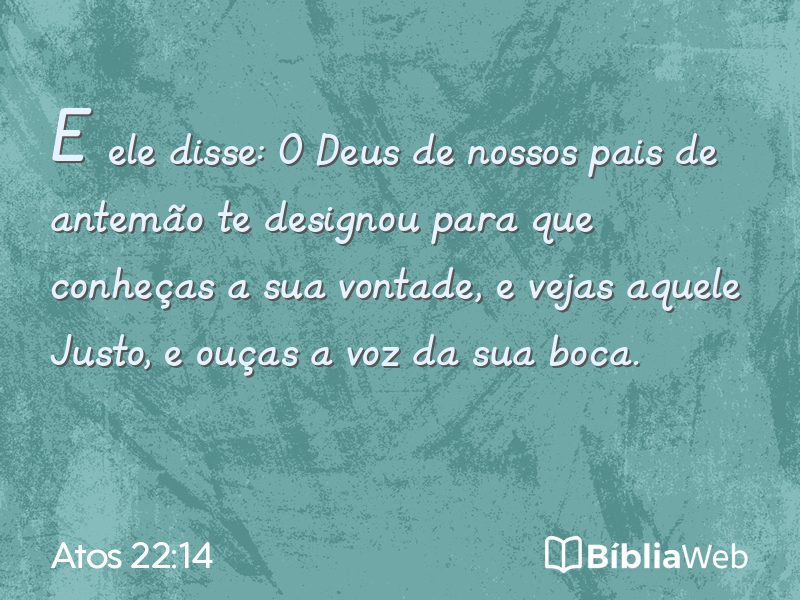 Atos 22:14 em imagem para compartilhar