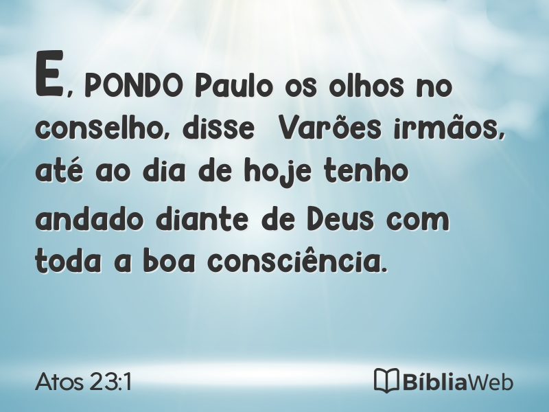 Atos 23:1 em imagem para compartilhar