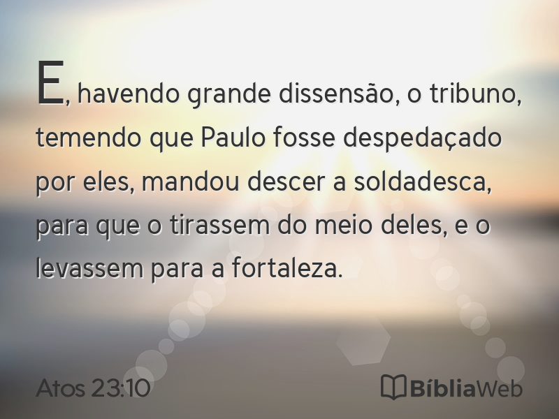 Atos 23:10 em imagem para compartilhar