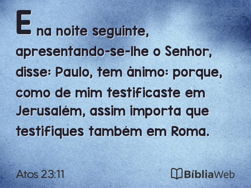Atos 23:11 em imagem para compartilhar