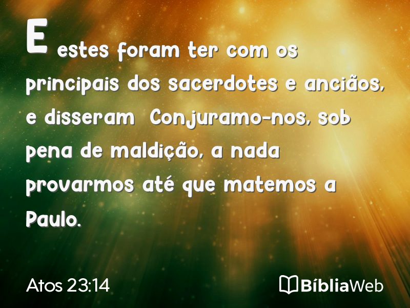 Atos 23:14 em imagem para compartilhar