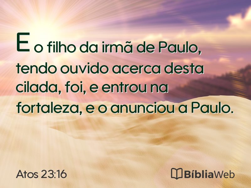 Atos 23:16 em imagem para compartilhar