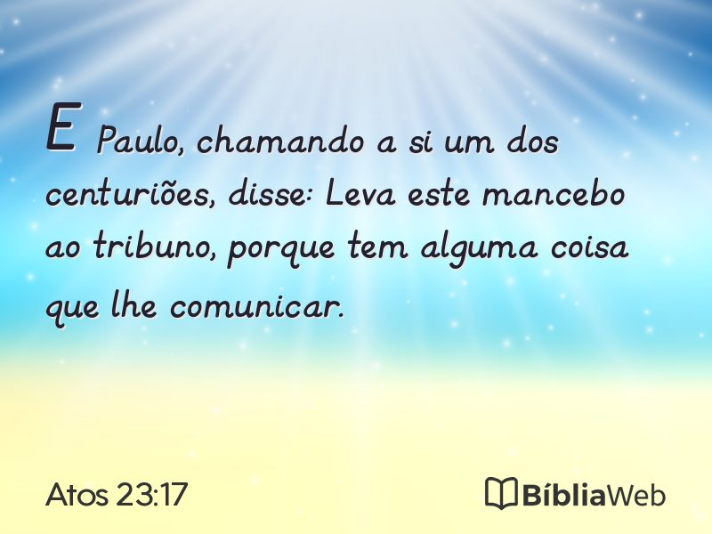 Atos 23:17 em imagem para compartilhar