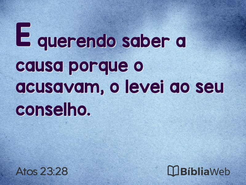 Atos 23:28 em imagem para compartilhar