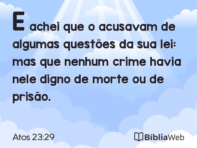 Atos 23:29 em imagem para compartilhar