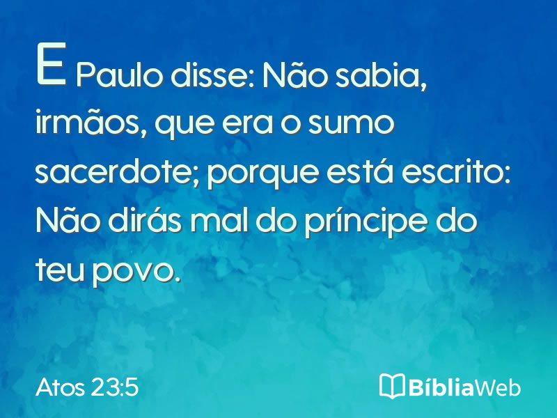 Atos 23:5 em imagem para compartilhar