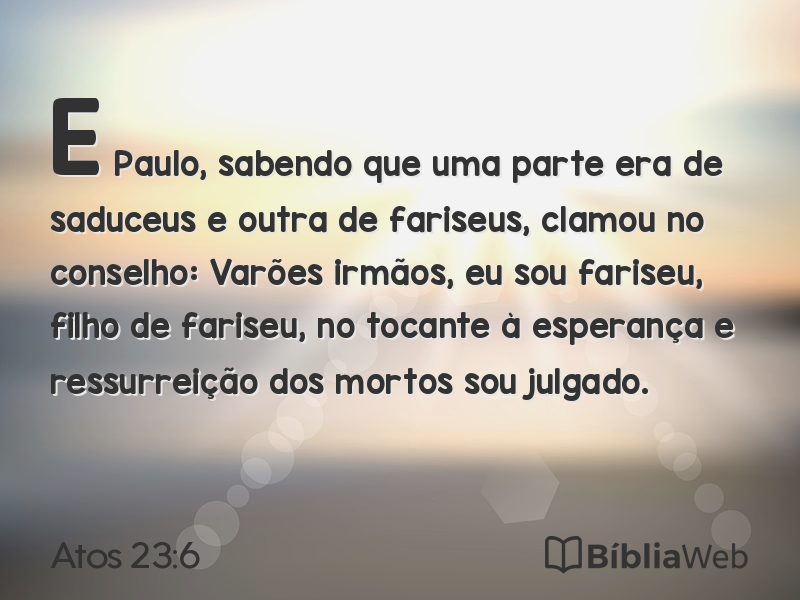 Atos 23:6 em imagem para compartilhar