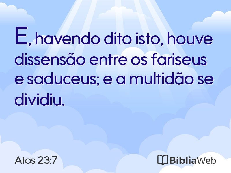 Atos 23:7 em imagem para compartilhar