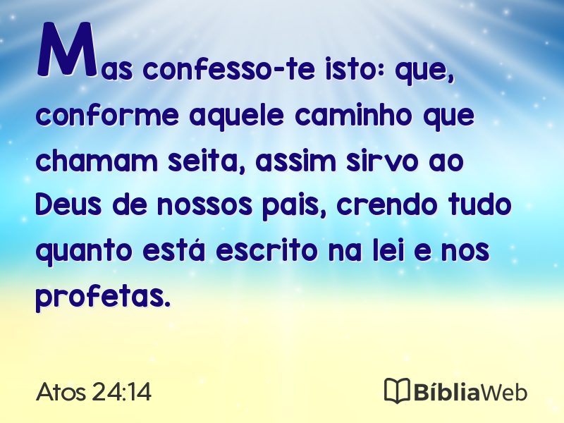 Atos 24:14 em imagem para compartilhar