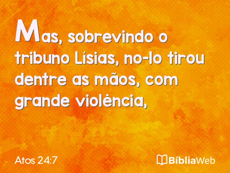 Atos 24:7 em imagem para compartilhar