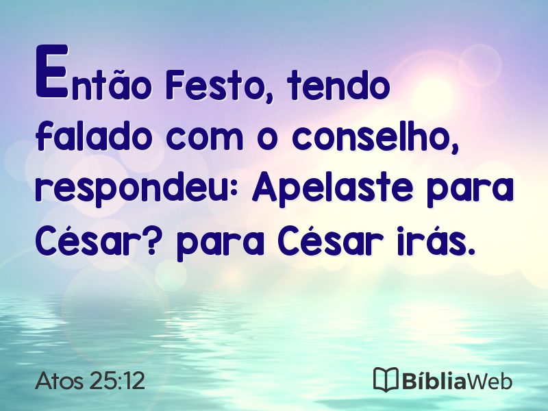 Atos 25:12 em imagem para compartilhar