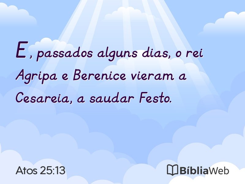 Atos 25:13 em imagem para compartilhar