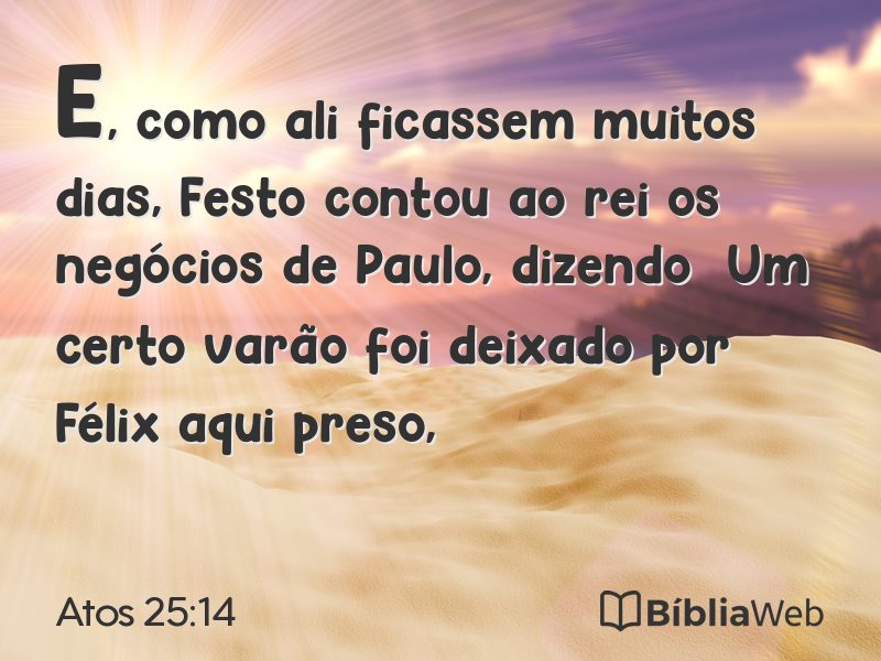 Atos 25:14 em imagem para compartilhar