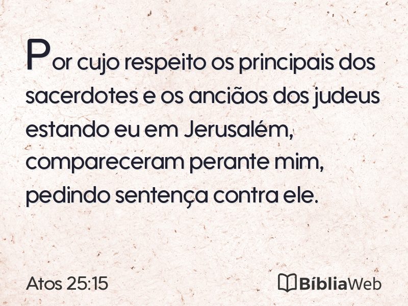 Atos 25:15 em imagem para compartilhar