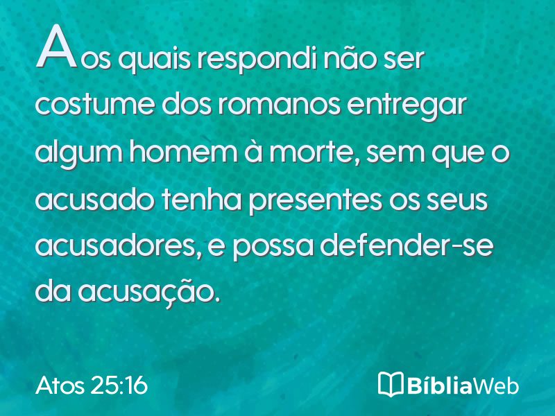 Atos 25:16 em imagem para compartilhar