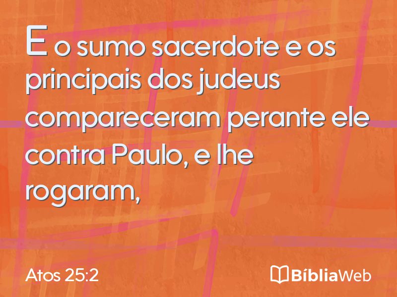 Atos 25:2 em imagem para compartilhar