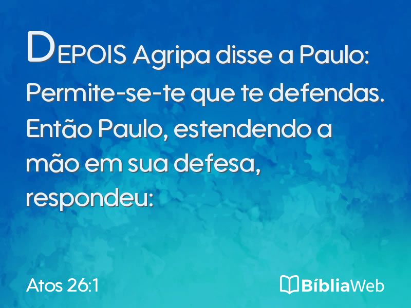 Atos 26:1 em imagem para compartilhar