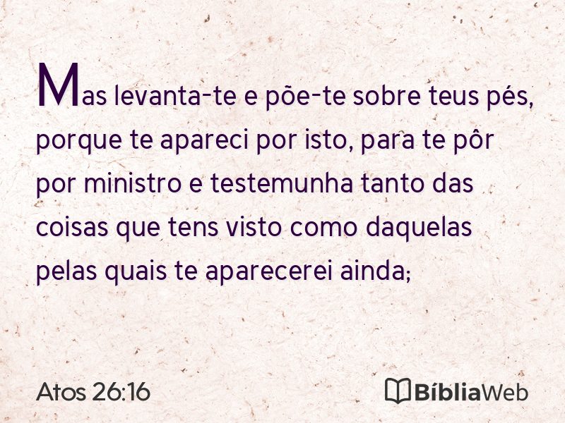 Atos 26:16 em imagem para compartilhar