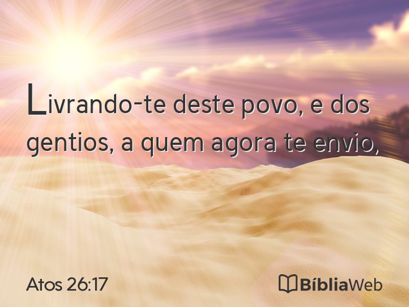 Atos 26:17 em imagem para compartilhar