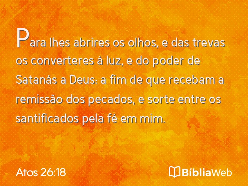 Atos 26:18 em imagem para compartilhar