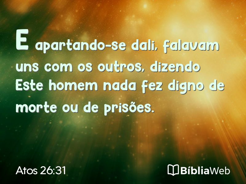 Atos 26:31 em imagem para compartilhar