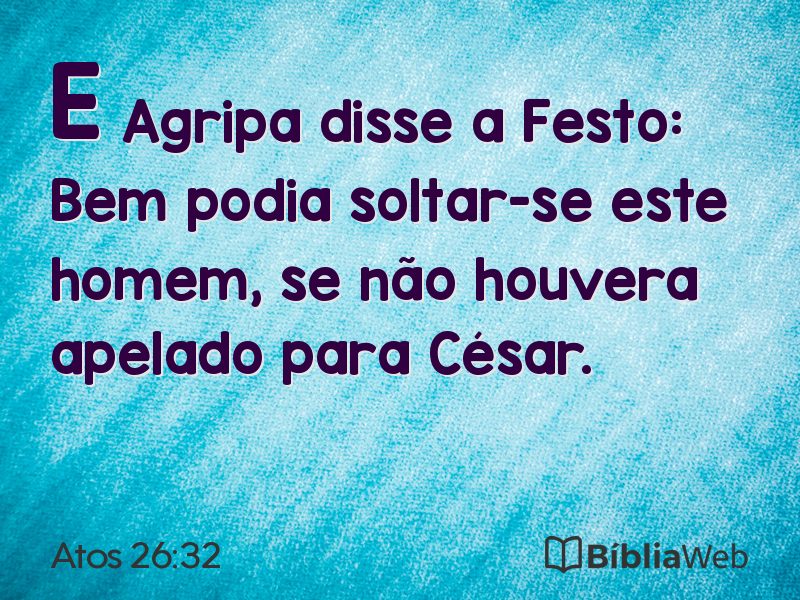 Atos 26:32 em imagem para compartilhar