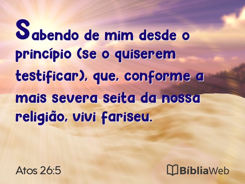 Atos 26:5 em imagem para compartilhar