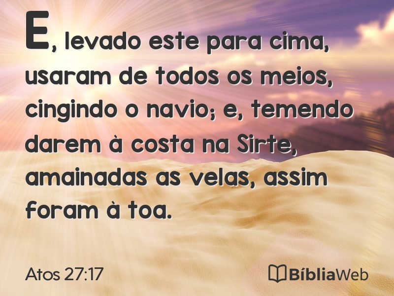 Atos 27:17 em imagem para compartilhar