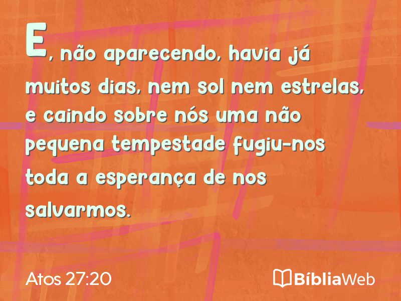 Atos 27:20 em imagem para compartilhar