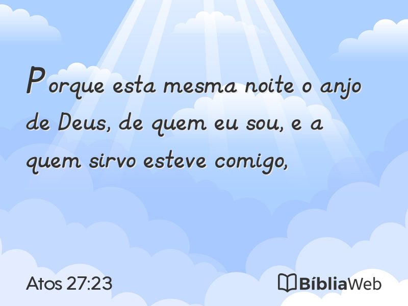 Atos 27:23 em imagem para compartilhar