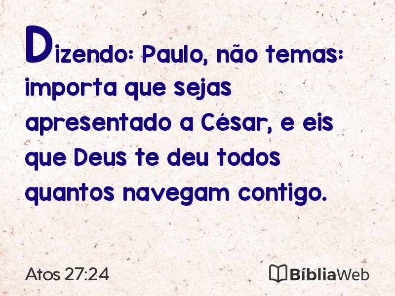 Atos 27:24 em imagem para compartilhar
