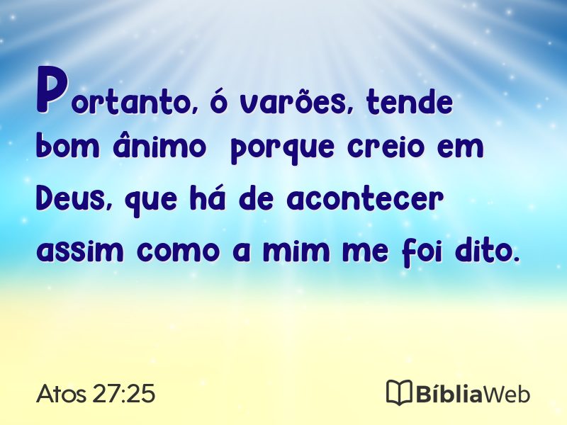 Atos 27:25 em imagem para compartilhar
