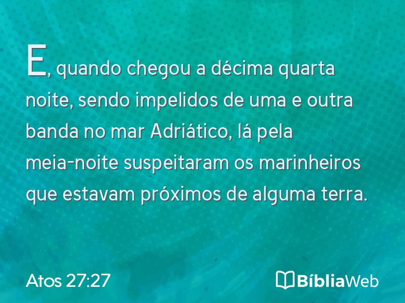 Atos 27:27 em imagem para compartilhar
