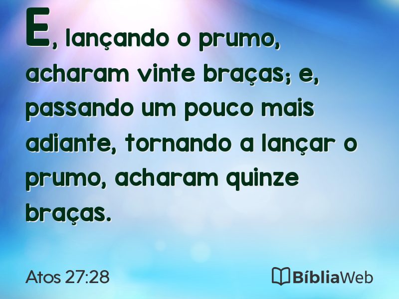 Atos 27:28 em imagem para compartilhar