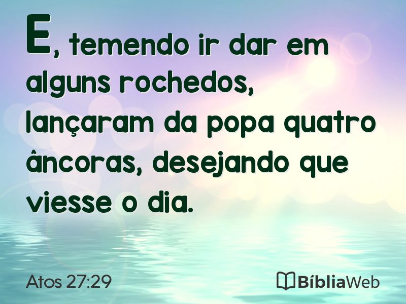 Atos 27:29 em imagem para compartilhar