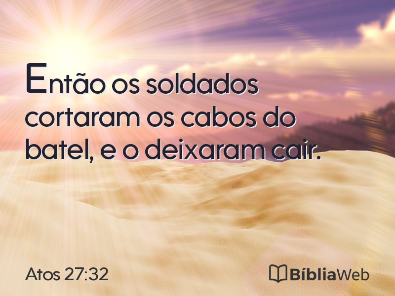 Atos 27:32 em imagem para compartilhar