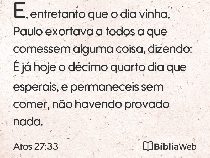 Atos 27:33 em imagem para compartilhar